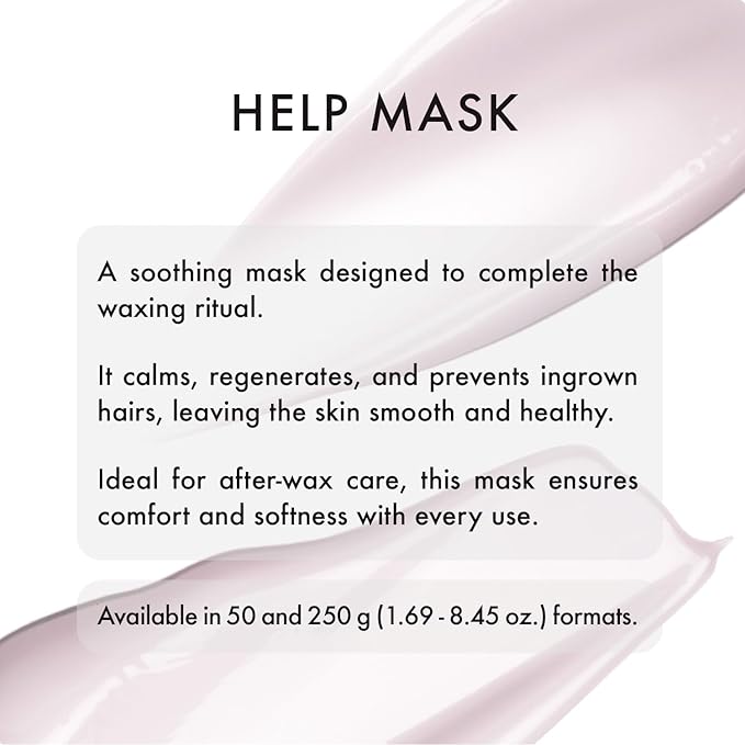 Italwax Help Line Help Mask – 1.69 oz (50g) Leave-In Soothing Mask with Tea Tree Oil and Calamine – Calms and Protects Sensitive Skin After Waxing – For Professional and Home Use-BrightBean Baby