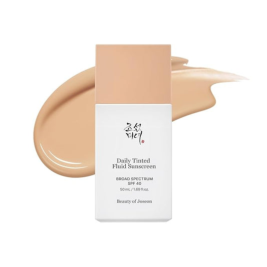 Beauty of Joseon Daily Tinted Fluid Sunscreen 12 Shades for Face Moisturizing Broad Spectrum SPF 40 Korean Skincare 50ml, 1.69 fl.oz #LN110-BrightBean Baby