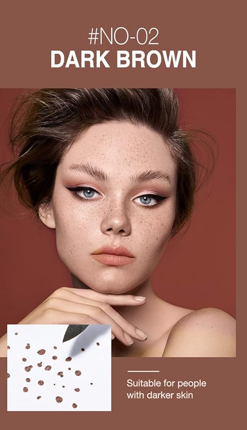 Freckle Pen Faux Freckle Pen Colour Pop Freckle Pen Supernaturally Realistic Freckles Makeup Brush Fantastic Freckles Pen Long-lasting Waterproof Soft-point Absorbent Pen For a Natural and Easy Makeup Look (Double)-BrightBean Baby