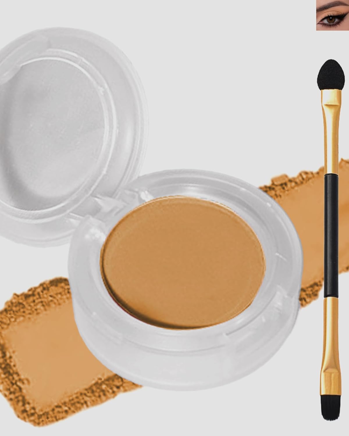 Single Matte Eyeshadow, Light Nude Brown Eye Shadow Palette Makeup for Older Women, High Pigment Waterproof Pressed Eye Shadows Powder with Smooth Lightweight,Blendable for Daily Eye Look-216-BrightBean Baby