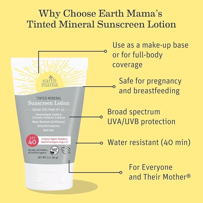 Earth Mama Pregnancy Pampering Gift Set|Organic Body Wash, Belly Butter, Lip Balm Set, Mini Deodorant Pack, Herbal Tea, Belly Oil & Sunscreen, 7 Pcs-BrightBean Baby