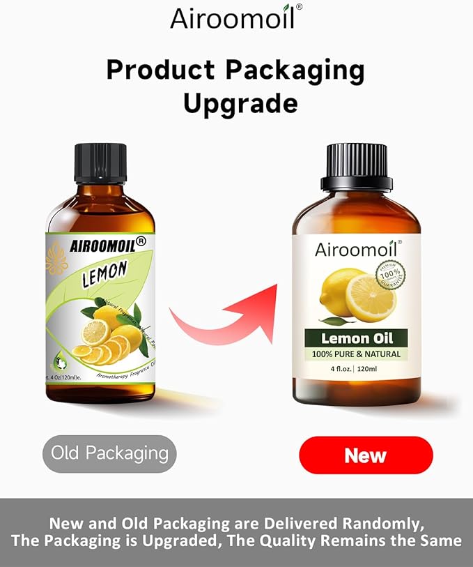 Pure Lemon Essential Oil, 100% Pure Natural Lemon Essential Oil, Premium Grade Essential Oils for Diffusers for Home, Skin, Care Massage, Soap Making, Aromatherapy, 4 Fl Oz | 120ml-BrightBean Baby