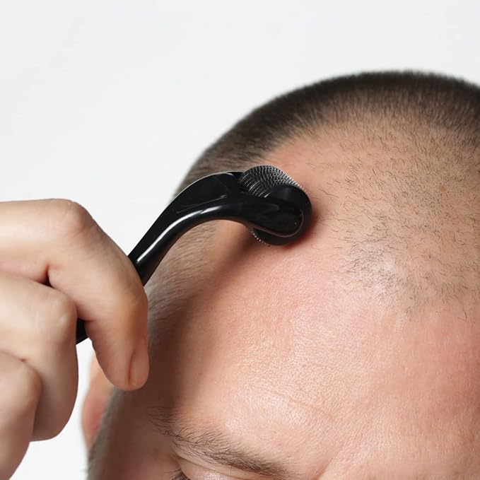 ROSELYNBOUTIQUE Derma Roller for Hair Beard Facial Skin Face 540 Titanium Microneedle - At-Home Beauty Instrument - Holiday Gift for Men Women-BrightBean Baby