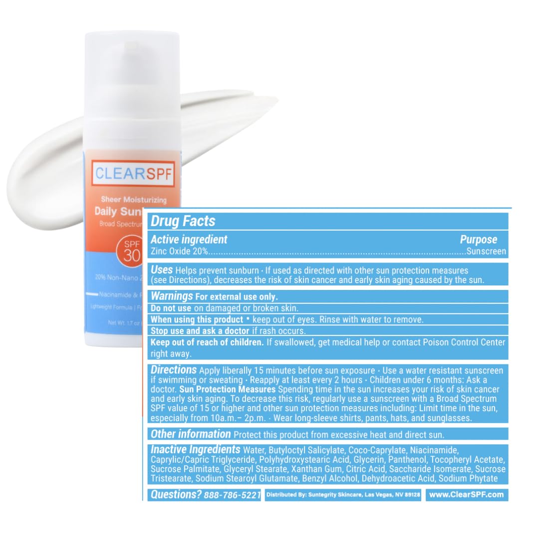 ClearSPF Daily Moisturizing Sunscreen (Sheer)-BrightBean Baby
