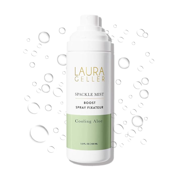 LAURA GELLER NEW YORK Spackle Mist Boost with Cooling Aloe - Long-Lasting Dewy Skin Makeup Setting Spray-BrightBean Baby