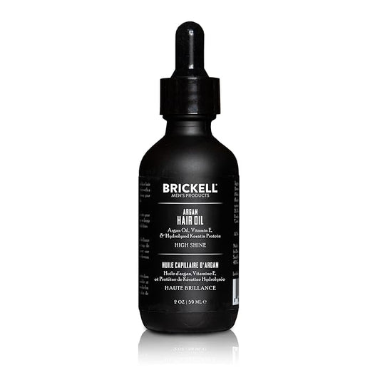Brickell Men's Argan Oil for Hair, Natural and Organic Hair Oil For Men, Lightweight Hair Treatment, 2 Ounce, Scented-BrightBean Baby
