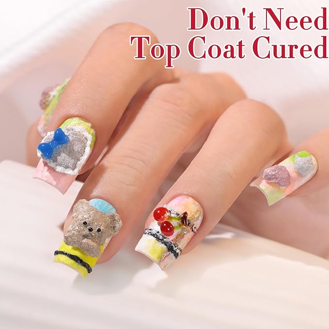 Double Rhythm 3D Nail Gel Solid Sculpting Gel for Nail Art Non-Sticky Hard Gel for Building Carving Molding Nail Extension Soak Off UV/LED Salon Home DIY 0.5 Oz (Gypsum Silver Gray)-BrightBean Baby