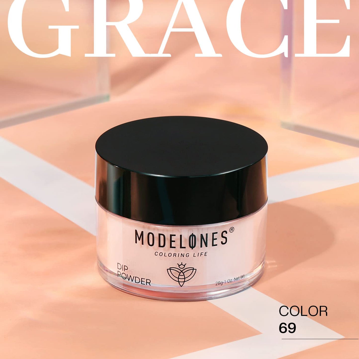 Modelones Dip Powder Nail Art Translucent Sheer Nude Color, 28 Long-Lasting Build Powder Salon DIY at Home No Lamp Cured-BrightBean Baby