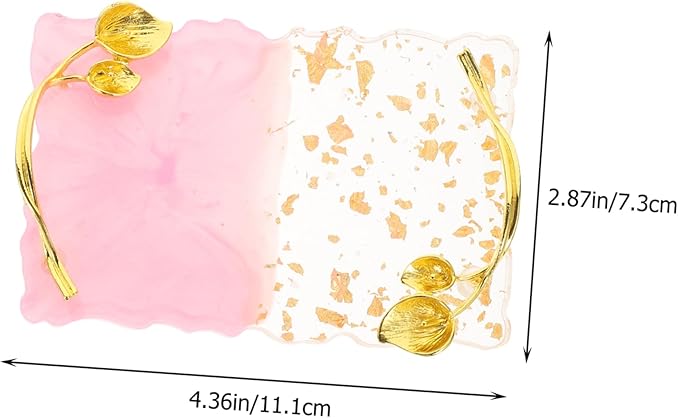 FOMIYES 2pcs Nail Palette Nail Art Gel Nail Art Palette Nail Tool Manicure Display Board Nail Polish Display Board Nail Color Palette Copper Plating Pink Makeup Mixing Plate Nail Art Plate-BrightBean Baby