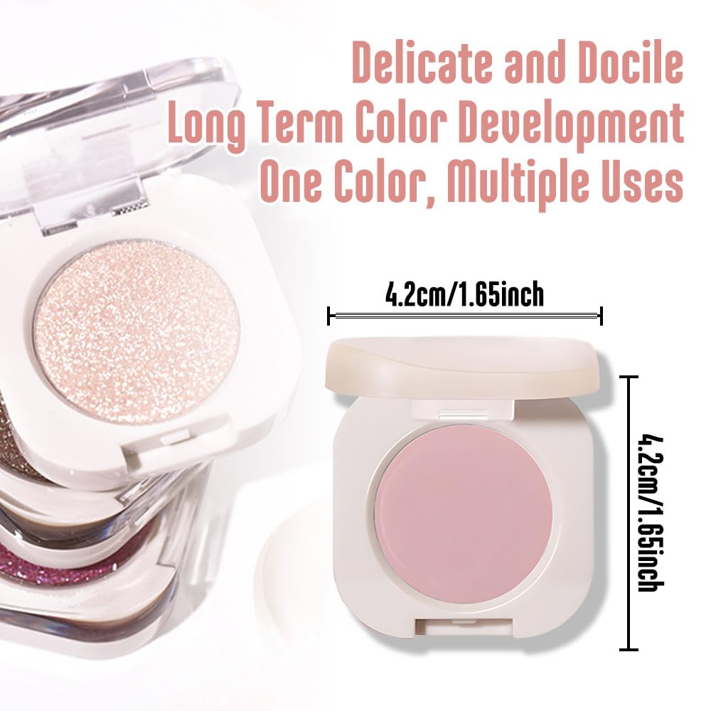 Single Nude Pink Matte Eyeshadow,Bright Intense Monochrome Eye Shadow,Apply Makeup Easily,Matte Pressed Powder Single Eyeshadow,24 Hour Eye Makeup Longwear Waterproof-BrightBean Baby