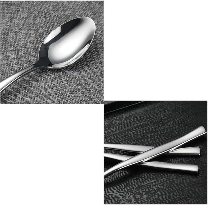 Idotry 12-Piece Stainless Steel Dinner Spoons, 7.96 Inches