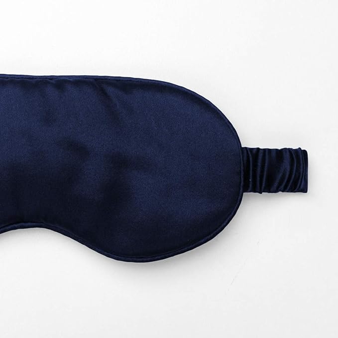 Silk Sleep Mask Light Blocking Luxury 100% Mulberry 19mm Silk Eye Mask Eye Cover Blindfold Ultra Soft Light & Comfy Anti Aging Skin Care with Travel Bag Gift Package-BrightBean Baby