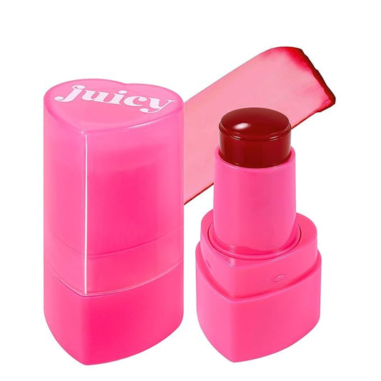 Water Jelly Tint Blush, 3-In-1 Multi-Use Blush Cream Blush Stick for Eyes, Cheeks & Lips, Hydrating & Bouncy Jelly Texture, Blends Perfect for Skin Portable Multipurpose Long Lasting Waterproof(03, s)-BrightBean Baby