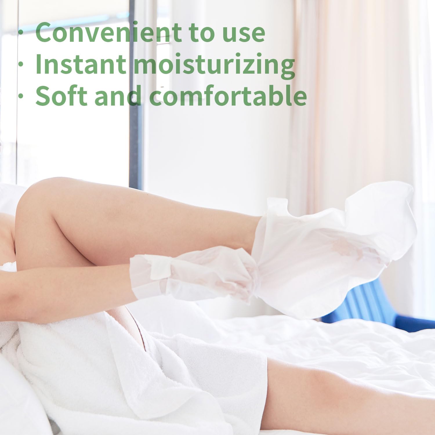 Moisturizing Foot Mask with Shea Butter and Goat Milk, Hydrating Foot Masks for Dry Cracked Feet, Dry Skin Moisturizer for Soft and Smooth Touch Feet - Men Women - 5 Pairs-BrightBean Baby