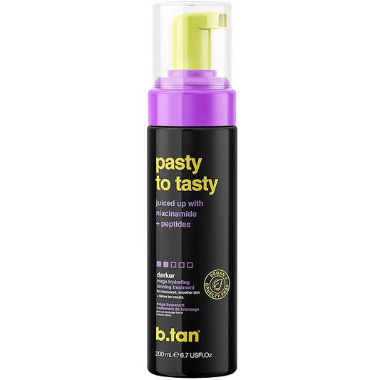 b.tan Dark Self Tanner Mousse | Pasty to Tasty -Best, 1 Hour Express, Hydrating Sunless Tanning Foam, Bronzed Glowy Skin, Face & Body, No Fake Tan Smell, 6.7 Fl Oz-BrightBean Baby