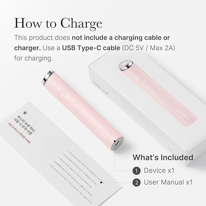 medicube Mini Booster Pro Pink | Affordable at-Home Facial Skin Care Tool for Beginners - Portable Glow Booster for Glass Skin, Boosting Skin Care Absorption, Skin Care for Teens, Korean Skin Care-BrightBean Baby