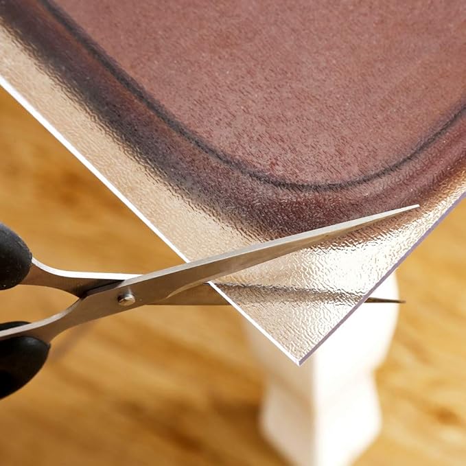 NECAUX Custom 36 x 100 Inch Clear Table Cover Protector, 1.5mm Thick Wood Grain Transparent Table Pad Non-Slip Tablecloth Protector for Plastic Protective Dining Table Meeting Table Conference Table