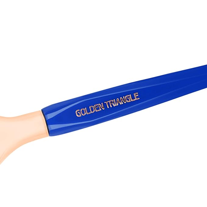 Bdellium Tools Professional Makeup Brush - Golden Triangle 952 Small Rounded Double Dome Blender - With All Vegan and Soft Synthetic Fibers, For Application & Blending (Blue, 1pc)-BrightBean Baby
