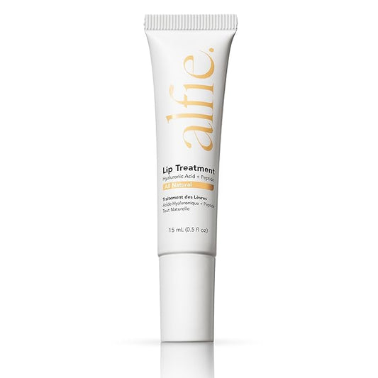 Alfie Hyaluronic Acid Lip Booster -Natural Flavor -15ml/0.5 Fl. Oz -Peptide Lip Treatment -Lip Plumper and Filler -Lip Serum and Moisturizer -Lip Volume Hydrating Treatment -Vegan Friendly, Non-Toxic-BrightBean Baby