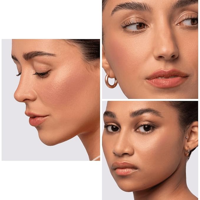 Makeup Powder Blush for cheeks | "Summer Rain" | 4g / 0.141oz | Cruelty-Free, Vegan, Clean Beauty | Buildable & Blendable for Natural, Healthy Glow | Coral, Peach & Golden Hues-BrightBean Baby