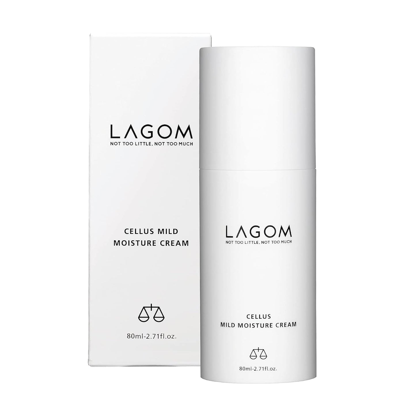 LAGOM Cellus Mild Moisture Cream with D-panthenol, Natural Moisturizer, Hypoallergenic, Fragrance-Free, Refreshing Herbal Face Lotion for Sensitive Skin 2.71 Fl Oz-BrightBean Baby