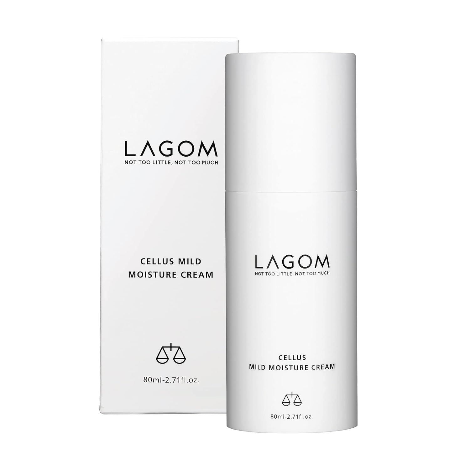 LAGOM Cellus Mild Moisture Cream with D-panthenol, Natural Moisturizer, Hypoallergenic, Fragrance-Free, Refreshing Herbal Face Lotion for Sensitive Skin 2.71 Fl Oz-BrightBean Baby