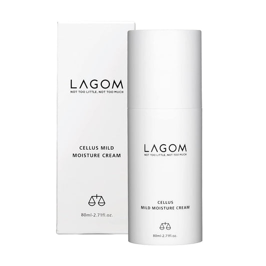 LAGOM Cellus Mild Moisture Cream with D-panthenol, Natural Moisturizer, Hypoallergenic, Fragrance-Free, Refreshing Herbal Face Lotion for Sensitive Skin 2.71 Fl Oz-BrightBean Baby