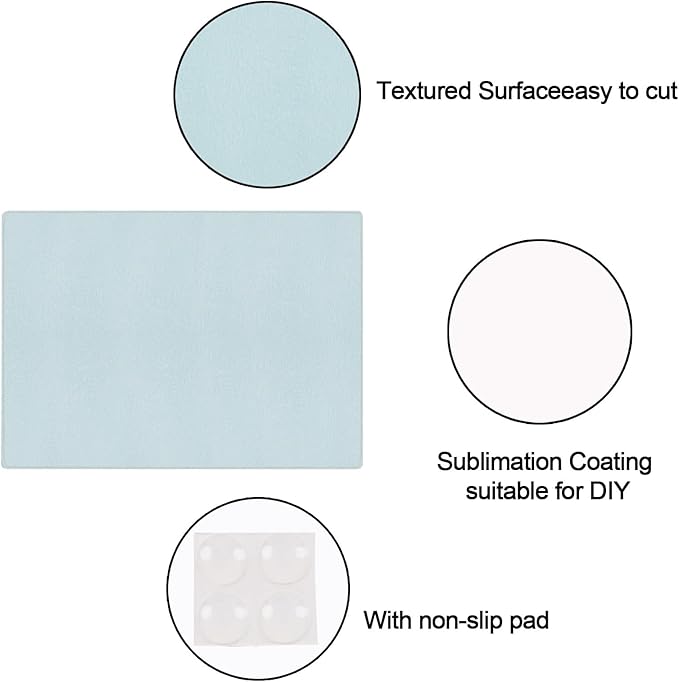 8 Pcs sublimation cutting board blanks，11 x 7.87 Inch sublimation cutting boards，Textured Sublimation Anti Slip Cutting Board Heat Scratch Resistant Blank Cutting Board
