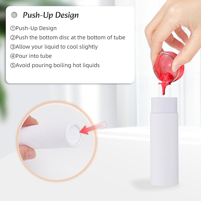 NICENEEDED 10 Pcs Paperboard Lip Balm Tubes, 0.6 Oz Kraft Paper Lipstick Tube, Cardboard Empty Deodorant Container Solid Perfume Tube Cosmetic Box for DIY Chapstick Deodorant Crayon-BrightBean Baby