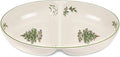 Spode Christmas Tree Divided Dish - 11.5" Festive Serving Tray for Holiday Parties, Seasonal Events - Fine Earthenware, Decorative Christmas Dinnerware, Microwave & Dishwasher Safe