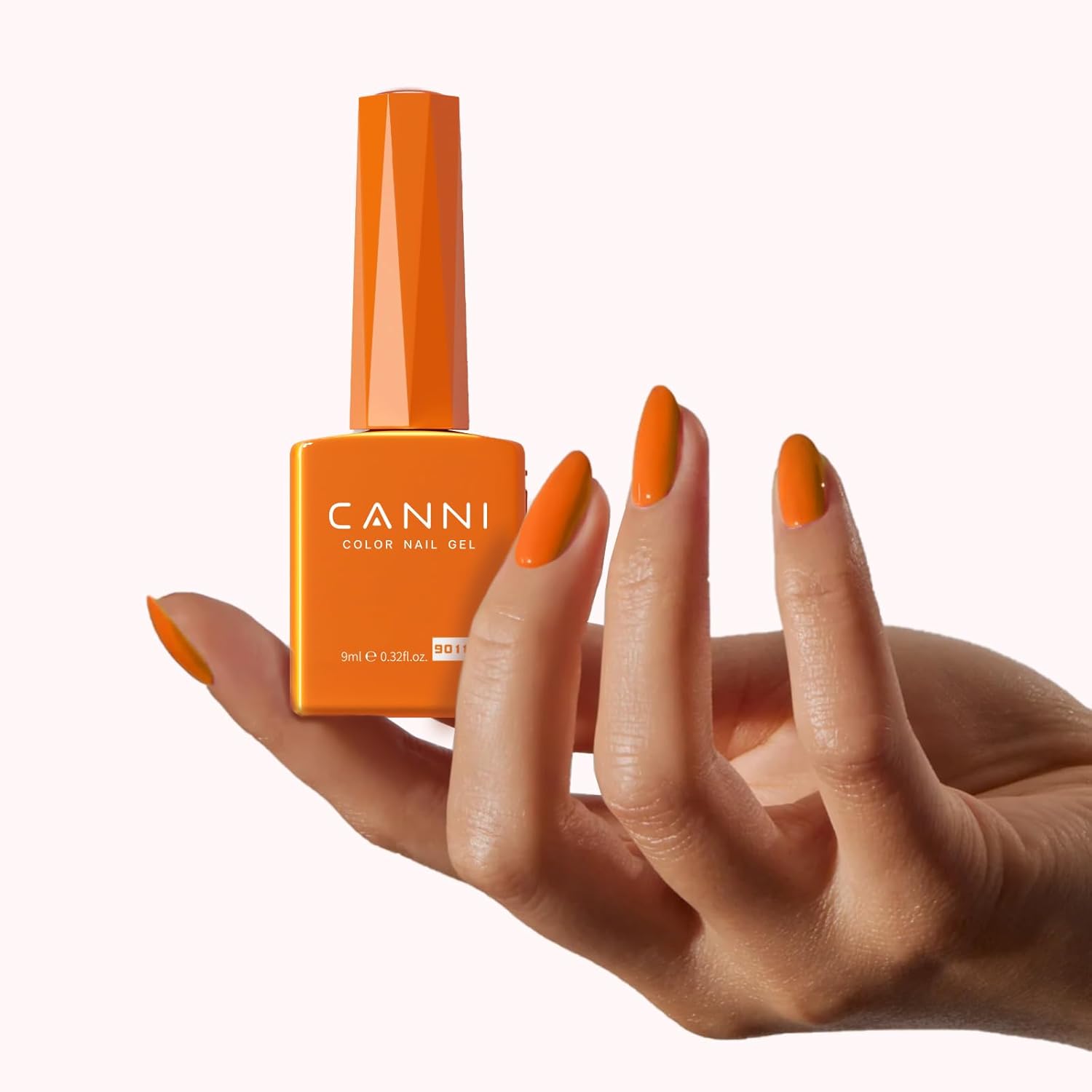 CANNI Orange Gel Nail Polish – 1pcs Bright & Light Orange UV/LED Soak Off Gel, High Gloss Color for DIY Manicure, French Nails & Salon Use-BrightBean Baby