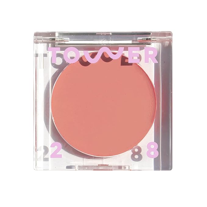Tower 28 Beauty BeachPlease Cream Blush for Cheeks and Lips - Multi-Purpose Lip and Cheek Tint in Rosy Nude - for Sensitive Skin – Color MAGIC HOUR, Luminous Finish-BrightBean Baby