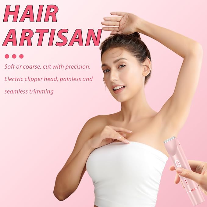 2025 New Electric Womens Shaver, 2-in-1 Women's Body Shaver, Bikini Electric Razor, Wet and Dry Use Body Trimmer for Home (Pink)-BrightBean Baby