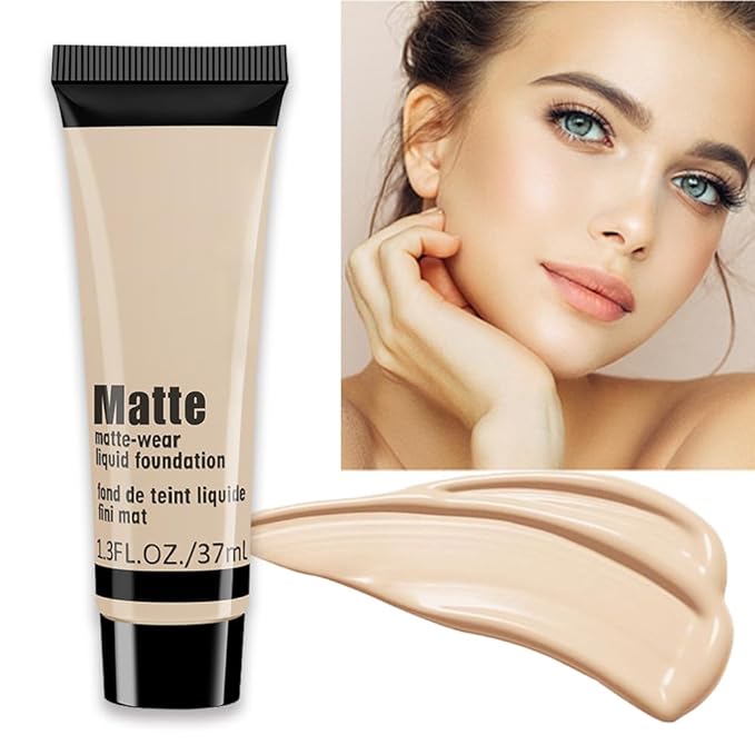 1 Pack Liquid Foundation Cream for Face Makeup,Durable Full Coverage Matte Concealer Make Up,Oil Control & Waterproof Base Primer -1 Fl.Oz (BEIGE 3#)-BrightBean Baby