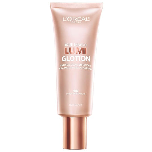 L'Oreal Paris Makeup True Match Lumi Glotion, Natural Glow Enhancer, Illuminator Highlighter, Bronzing Drops For a Sun-Kissed Glow, 902 Light-BrightBean Baby