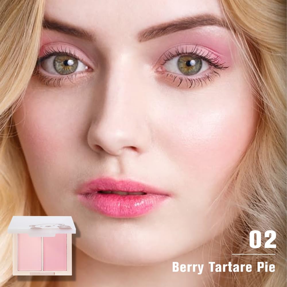 AMY'S DIARY Matte Eyeshadow, Lavender Pink Eyeshadow, Ultra-fine Lightweight Powder, Multiuse Blendable Eye shadow and Blush Makeup, Daily Matte Warm Tone Eyes Makeup, Half Pink (02#)-BrightBean Baby