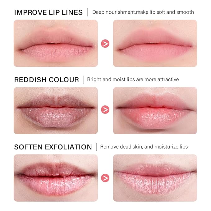 Lip Sleeping Mask,lip Mask With Vitamin C, Antioxidants,lip Mask Overnight,Improves Dryness,Nourishes And Hydrates,Brighten Lip Colour,Reduce Lip Lines 0.7 Fl Oz (01#peach)-BrightBean Baby