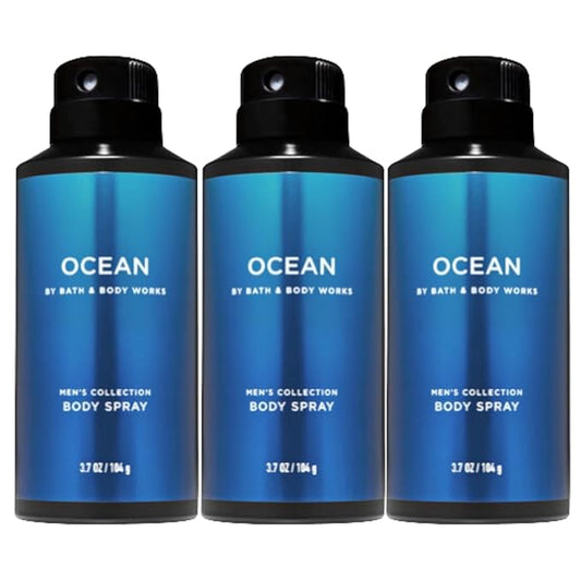 Bath and Body Works Ocean Men's Deodorizing Body Spray, 3.7 Oz, 3-Pack-BrightBean Baby