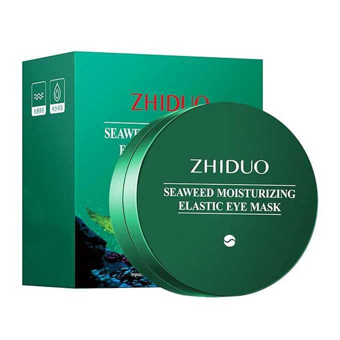 Under Eye Patches - 24K Gold Eye Mask,Moisturizing Serum for Firming, Brightening, and Relieving Eye Fatigue - Under Eye Patches for Dark Circles and Puffiness (seaweed)-BrightBean Baby