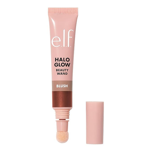 e.l.f. Halo Glow Blush Beauty Wand, Liquid Blush Wand For Radiant, Flushed Cheeks, Infused With Squalane, Vegan & Cruelty-free, You Go Cocoa-BrightBean Baby