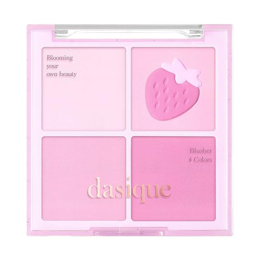 Dasique Blending Mood Cheek #06 Berry Smoothie | 4 Blendable Shades in Lightweight Smooth Powder | Vegan | Pink Blush-BrightBean Baby