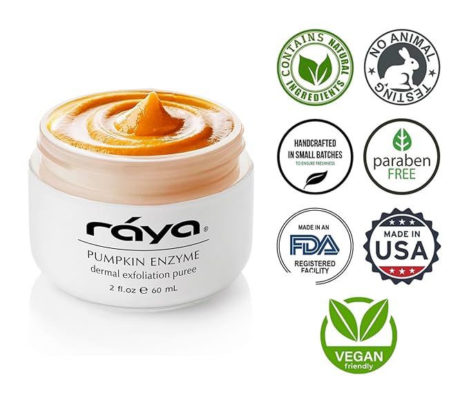 Raya Pumpkin Enzyme Facial Puree (127) | Gentle and Exfoliating Treatment for All Skin | Reduces Fine Lines and Minimizes Pore Size-BrightBean Baby