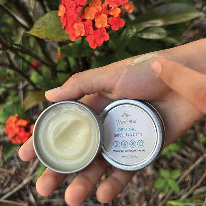 Waxelene Original Aerated Lip Balm Tin 4pc, Best Lip Balm Ever Organic Multipurpose Ointment Baby Eczema Dry Sensitive Skin Body Hand Face Moisturizer-BrightBean Baby