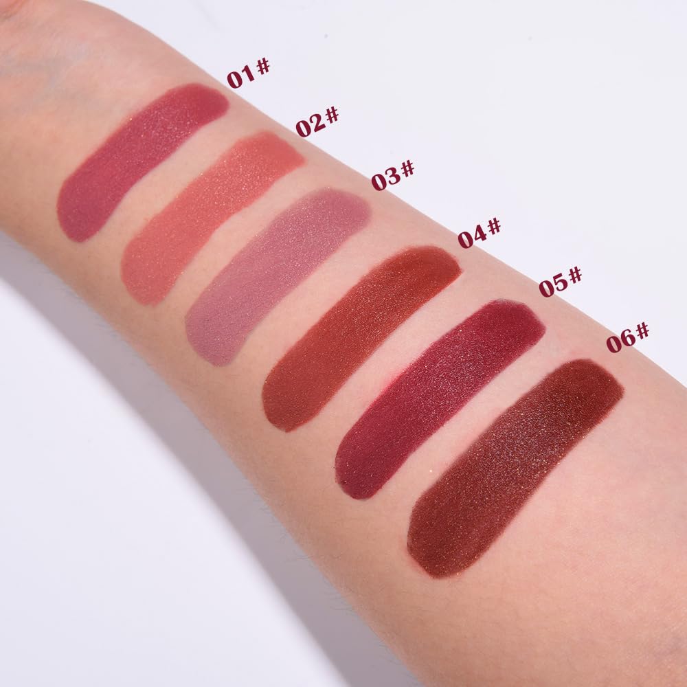 Nude Metallic Lipstick for Women,Lightweight Shimmer Frosted Lipstick,Glitter Lip Gloss Stain Long Lasting Waterproof Smudge Proof 24 Hour Full Coverage Lip Makeup,Vegan-BrightBean Baby