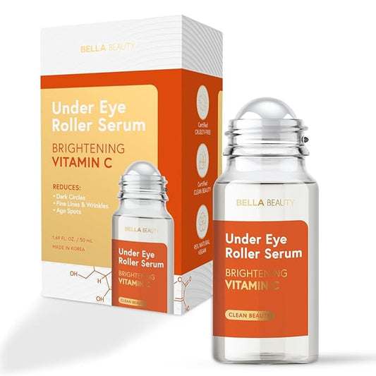 Eye Roller Serum with Vitamin C & Niacinamide - Eye Serum for Puffiness & Fine Lines - Anti Aging Korean Skin Care - 1.69 Fl Oz./50ml-BrightBean Baby