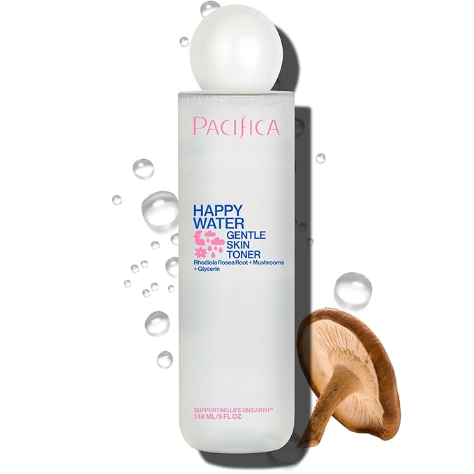 Pacifica Happy Water Hydrating Facial Toner Mist – Vegan Ceramides, Hyaluronic Acid & Electrolytes, Refreshing & Calming for Balanced Skin, Clean Beauty, Vegan, Cruelty-Free, All Skin Types, 4 oz-BrightBean Baby