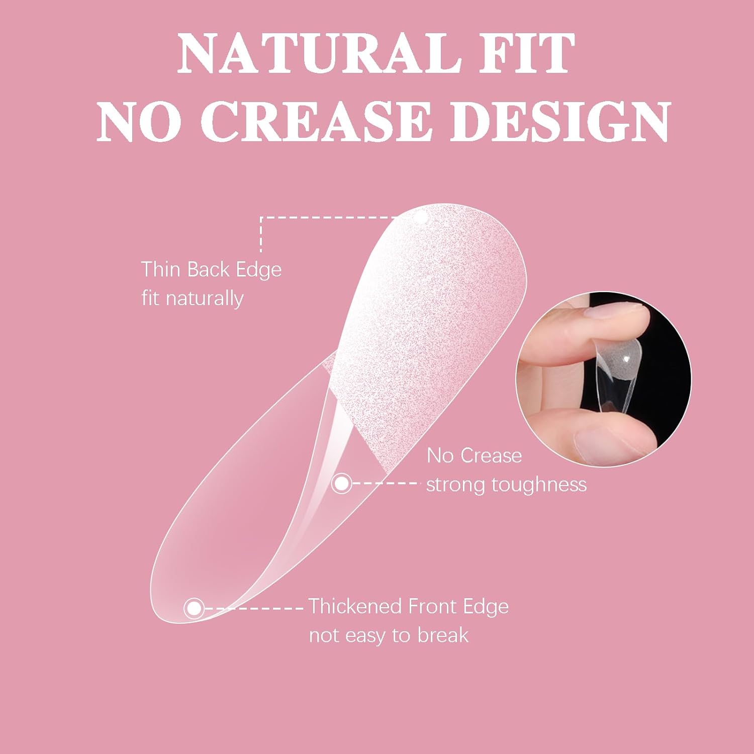 Medium Oval Nail Tips, SSWSBYKE 300pcs Soft Gel Nail Tips for Full Cover Pre-Shaped Acrylic Fake Nails Tips 15 Sizes Half Matte Press On Nails for Extension Home DIY Salon-BrightBean Baby