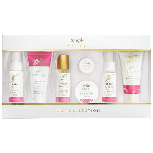 Pure Fiji Body Collection 7pacs- Bath and Body Gift Set Include - Body Mist,Coconut Crush, Body Oil, Body Butter, Soap, Body Lotion, Hand Creme - Travel Size, Scent Guava-BrightBean Baby