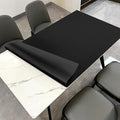 Faux Leather Table Cover - 42x62 Inch Waterproof Easy to Clean Can Conceal Flaws Protector The Table Top from Scratches Used for Dining (Black+Black 42x62)