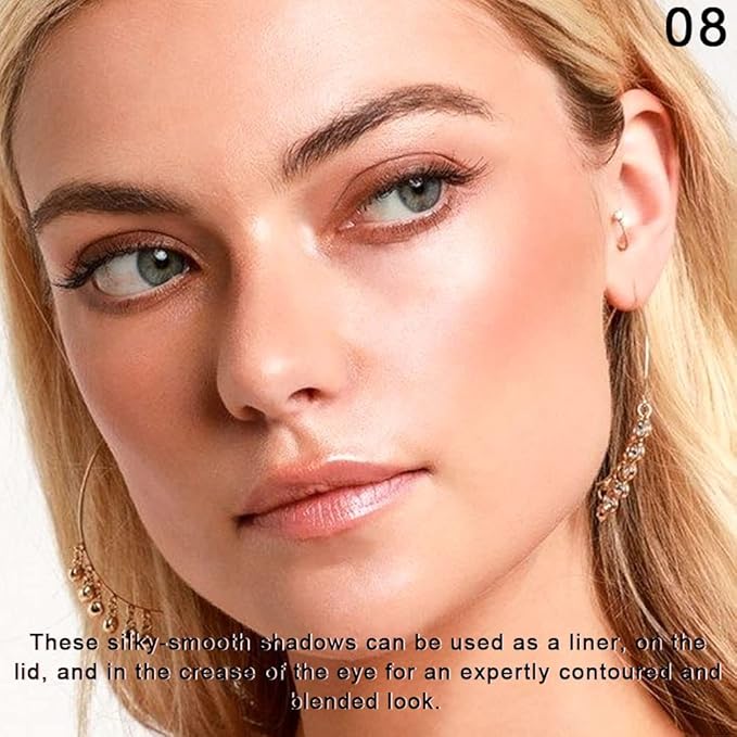 evpct 10 Colors Matte Nude Eye Shadow Palette Makeup for Older Women, Nude Brown Pink Cocoa Taupe Mauve Neutral Matte Cream Smokey Mini Eyeshadow Palette for Blue Green Eyes, Contour Makeup Palettes 6-BrightBean Baby